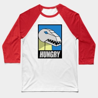 Funny Alien Dinosaur Robot Hungry 80's G1 Robot Cartoon Meme Baseball T-Shirt